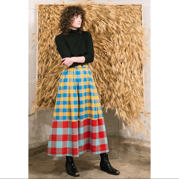 Mara Hoffman Dresses & Skirts - Mara Hoffman Tulay Plaid Midi Skirt